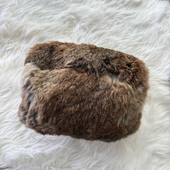 Vintage Fur Hand Muff 1900s Mink Hand Warmer Pocket Brown Edwardian Era Antique - Picture 5 of 9